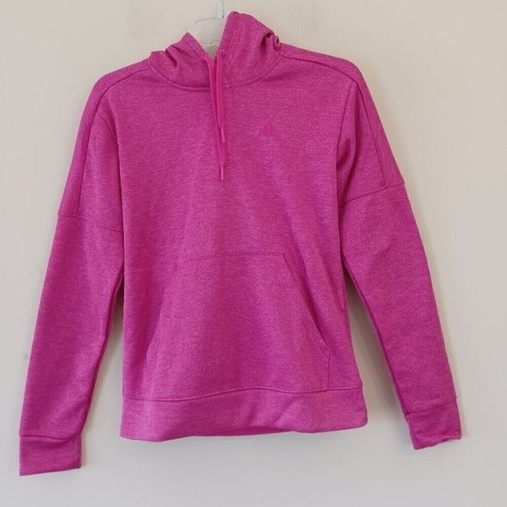 adidas Hoodie XS‎ Hot Bubblegum Pink Sweatshirt Pullover Athletic Gym DT7782 New